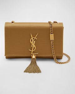 Saint Laurent Kate Tassel YSL Clutch Bag in Spazzolato Leather Neiman Marcus