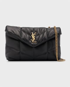 Loulou puffer toy bag in quilted wrinkled matte leather outlet