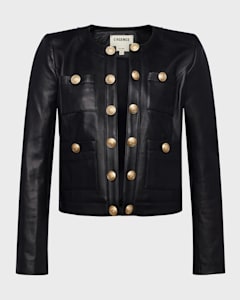 Balmain Lambskin Leather Peplum Jacket | Neiman Marcus Balmain Lambskin Leather Peplum Jacket | Neiman Marcus