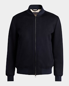 Brioni Men's Sahariana Wool-Cashmere Utility Jacket | Neiman