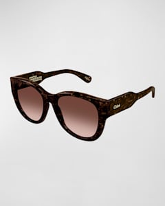 Saint Laurent YSL Acetate Oval Sunglasses | Neiman Marcus