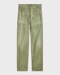 Ralph Lauren Collection Maryel Fringe-Trim Calf-Suede Pants