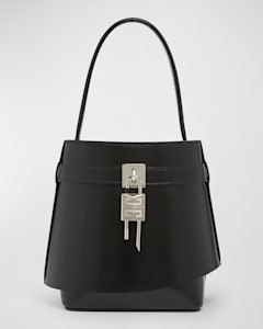 Givenchy Shark Lock Micro Bucket Bag in Box Leather | Neiman Marcus