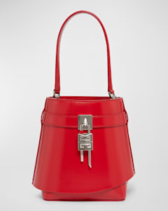 Givenchy Shark Lock Micro Bucket Bag in Box Leather | Neiman Marcus