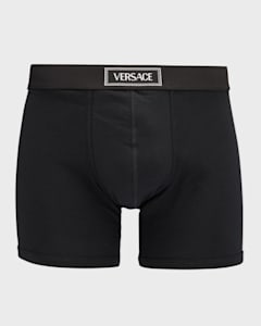 Versace Men s Organic Cotton Greek Key Boxer Briefs Neiman Marcus