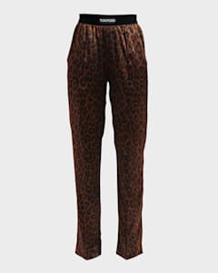Alice + Olivia Remi Leopard Slim Bootcut Pants | Neiman Marcus