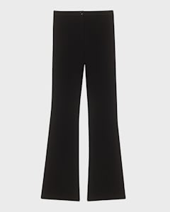 Crepe jersey flare wide cropped pants hot sale