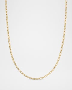 David Yurman DY Madison Three Ring Chain Necklace in 18K Gold 3.9mm 20 L Neiman Marcus