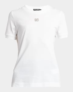 Loewe x Paula Ibiza Boxy Fit T-Shirt with Raffia Anagram Loewe x Paula Ibiza Boxy Fit T-Shirt with Raffia Anagram