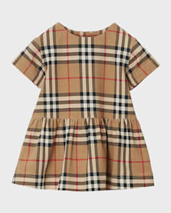 Burberry Girl s Geraldine Check Print Dress Size Newborn 18M Neiman Marcus