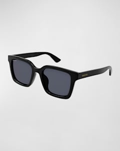 Gucci square acetate sunglasses with signature web on sale