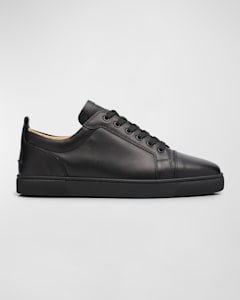 Christian Louboutin Men s Louis Junior Spikes Leather Low Top Sneakers Neiman Marcus