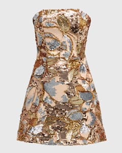 Ramy Brook Marcie Strapless Coverup Dress with Pompoms Neiman Marcus