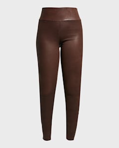 Helmut Lang Leather Racer Leggings | Neiman Marcus