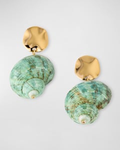 Sequin Shell Earrings with Mother Of Pearl Neiman Marcus