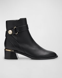 Marc Fisher LTD Yale Leather Pointed Chelsea Booties Neiman Marcus