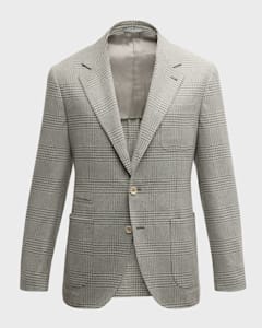 Brunello Cucinelli Men s Three Button Glen Plaid Sport Coat Neiman Marcus