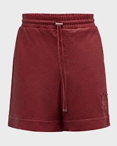 Jacquemus Men's Pleated Zebra Bermuda Shorts | Neiman Marcus