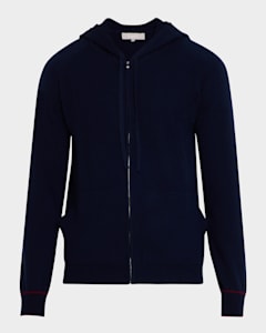 Helmut Lang Men s Wool Cashmere Mohawk Zip Hoodie Neiman Marcus