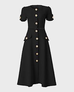 Co Long Sleeve Midi Shirtdress Neiman Marcus