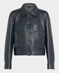 Brunello cucinelli vintage leather biker jacket clearance