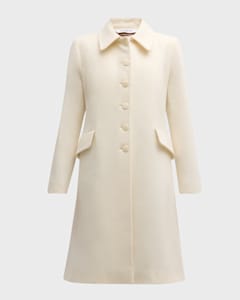 Fleurette funnel neck wool coat clearance