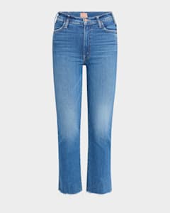 MOTHER The Insider Ankle Fray Jeans | Neiman Marcus MOTHER The Insider Ankle Fray Jeans | Neiman Marcus
