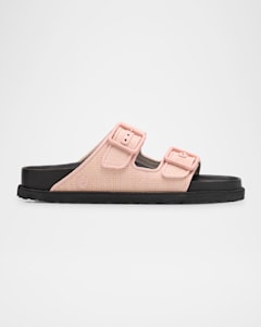 1774 Birkenstock Milano Raffia Dual-Buckle Slingback Sandals