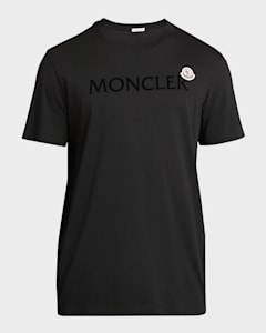 Moncler Cotton logo patch T Shirt Black S