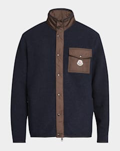 Adidas x Wales Bonner Men's Fleece Full-Zip Jacket | Neiman Marcus