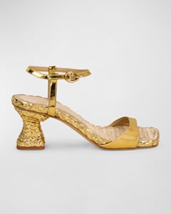 Cult Gaia Jila Jute Sphere Heel Sandals Neiman Marcus