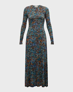 Ulla Johnson Coretta Floral Print Sleeveless Ruffle Dress Neiman Marcus