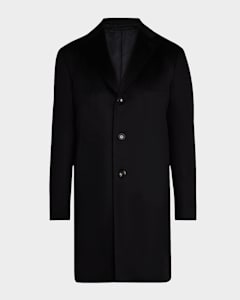 Paul Smith Men s Wool and Cashmere Single Breasted Overcoat Neiman Marcus