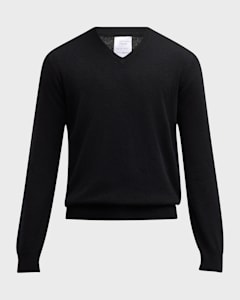 Neiman Marcus Men s Cashmere and Silk Crewneck Sweater Neiman Marcus