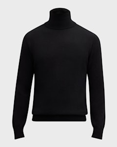 Neiman Marcus Cashmere Collection Men s Cable Turtleneck Sweater Neiman Marcus