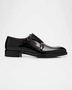 Prada double monk strap shoes cheap
