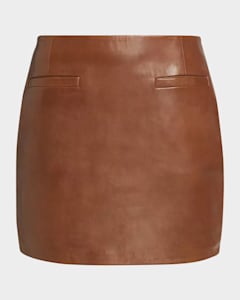 Polo Ralph Lauren Lambskin Leather Pencil Skirt | Neiman Marcus