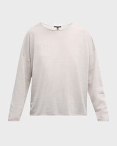 Eileen Fisher Crewneck Lightweight Ponte Sweatshirt Neiman Marcus