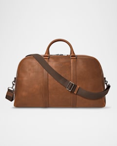 Logan leather overnight bag top