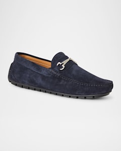 Giorgio Armani Men s Suede Perforated Driving Shoes Neiman Marcus