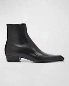 Saint Laurent Men s Wyatt 40 Leather Chelsea Boots Neiman Marcus