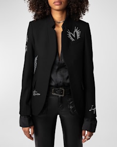 Zadig Voltaire Vive Sequin Blazer Neiman Marcus