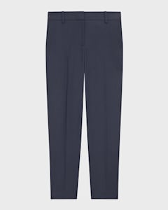 Traceable Wool Slim Straight-Leg Trousers | Neiman Marcus