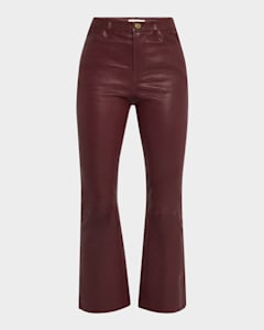 Frame cognac leather pants store