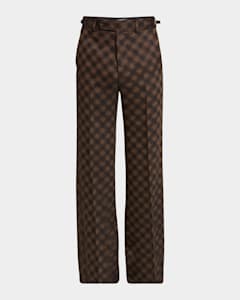 Amiri Men's MA Quad Jacquard Flare Trousers | Neiman Marcus Amiri Men's MA Quad Jacquard Flare Trousers | Neiman Marcus