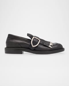 Burberry Men s Leather Barbed Penny Loafers Neiman Marcus