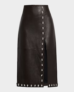 【2024秋冬新作】 Pencil Leather Lambskin Lauren Ralph Polo Skirt Marcus Neiman | スカート