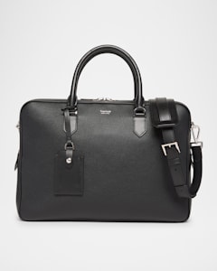 Loewe Men's Goya Thin Leather Briefcase Bag | Neiman Marcus