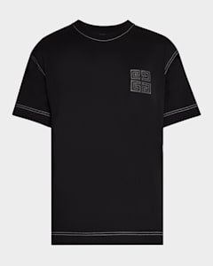 Givenchy Men's 4G Stars Stamped Logo T-Shirt | Neiman Marcus