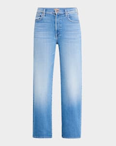 MOTHER The Mid-Rise Rambler Zip Ankle Fray Jeans | Neiman Marcus